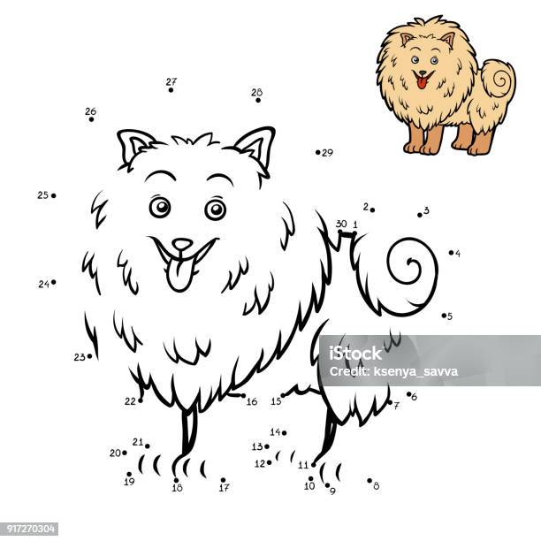 Numbers Game Education Game Dog Breeds Pomeranian Stock Illustration - Download Image Now