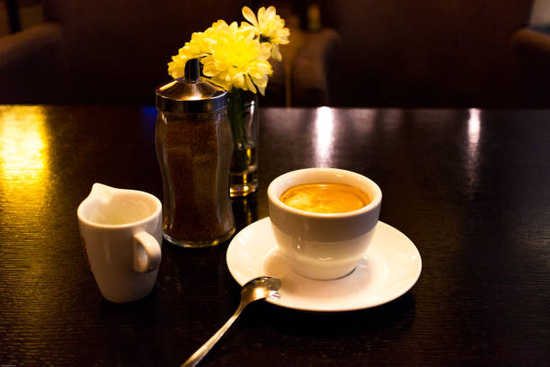 istock Coffee with milk at the local cafe, Coffee brake 917272606