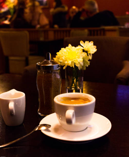 istock Coffee with milk at the local cafe, Coffee brake 917272898