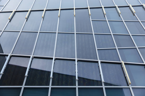 istock Modern architecture. Photo of hi-tech office building fragment 917279782