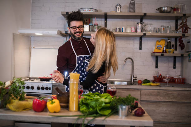 istock Couple dancing in kitchen. Love, Family concept 917280130