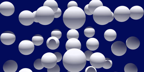 istock 3d illustration of numerous, white spheres 917287662