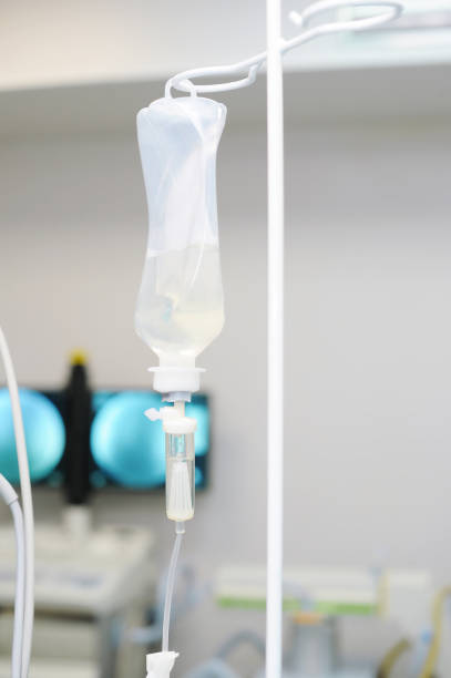 istock Closeup saline intravenous drip 917295364
