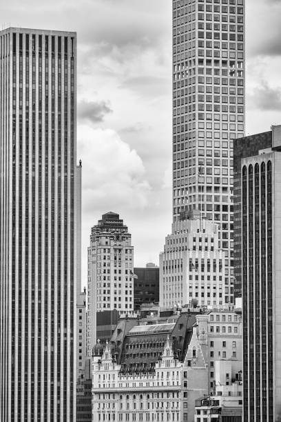 istock Black and white picture Manhattan skyscrapers, NYC. 917299034