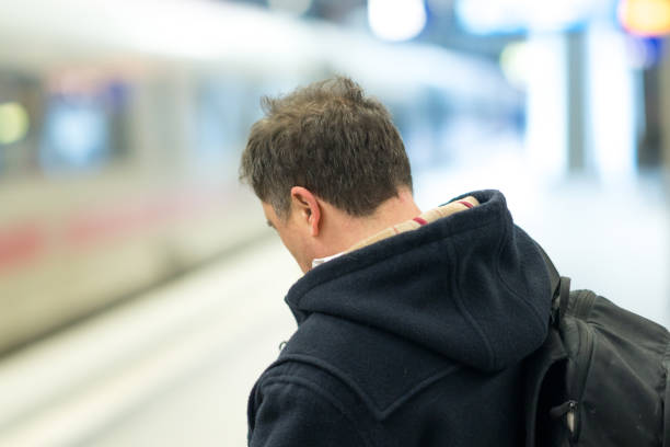 istock Traveler on railway station platform 917299426