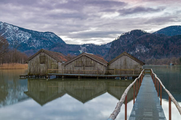 istock Boathouses at lake Kochelsee 917300024