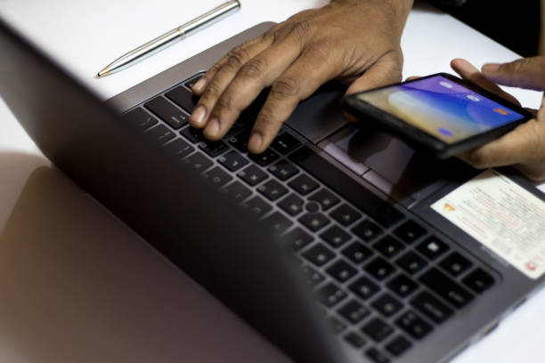 istock Image of working hand on laptop during office hours 917306824