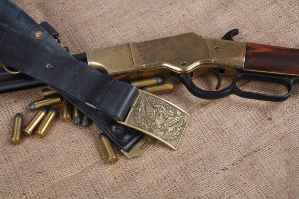 istock Wild west period repeating rifle 917317850