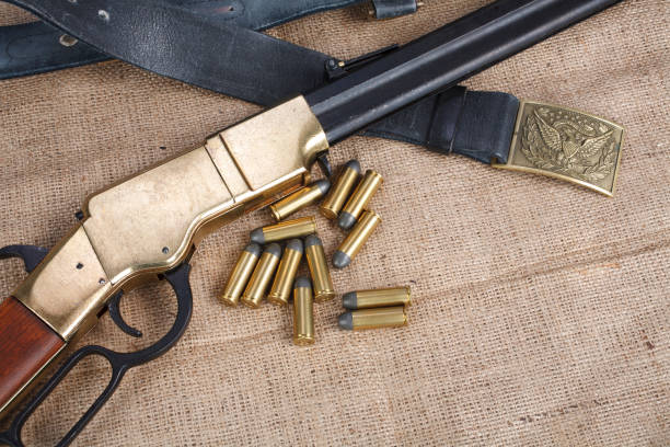 istock Wild west period repeating rifle 917318374