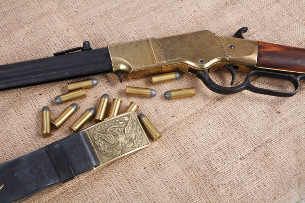 istock Wild west period repeating rifle 917318642