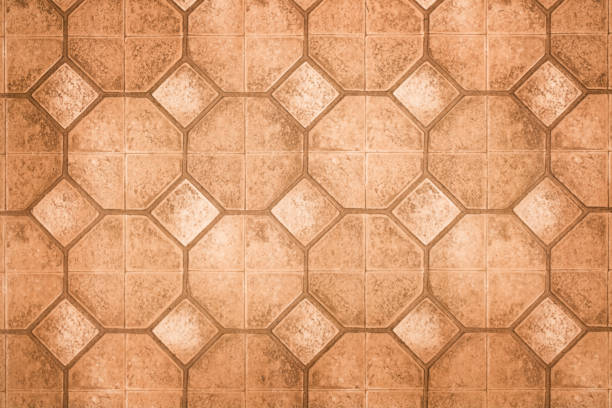 Lines in white tiles wall