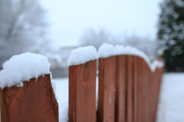 istock Fence line in the snow 917328688