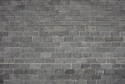 A Large Gray Brick Wall