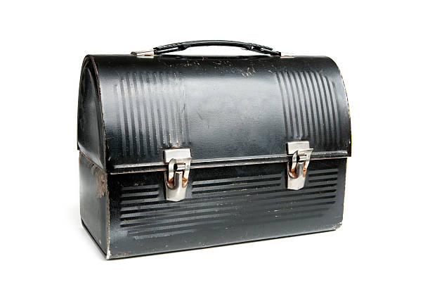 vintage boîte repas - lunch box lunch box metal photos et images de collection
