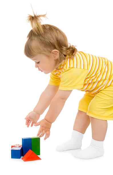 istock Little girl with toy cubes 91733569