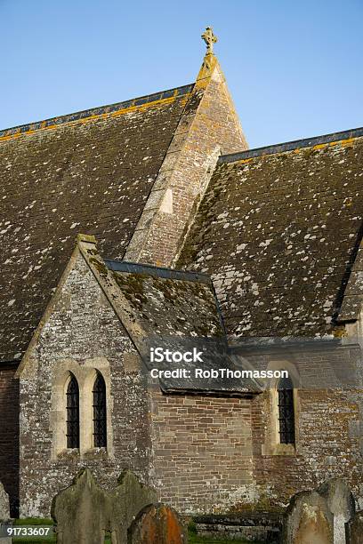 Foto de Welsh Igreja e mais fotos de stock de Arco - Característica arquitetônica - Arco - Característica arquitetônica, Azul, Azulejo