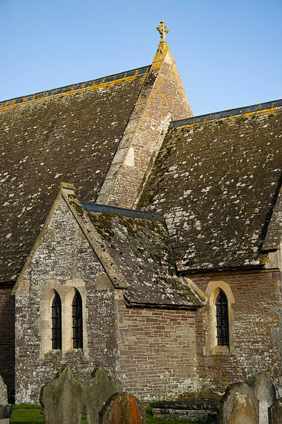 вельш церковь - wales stone cross religion стоковые фото и изображения