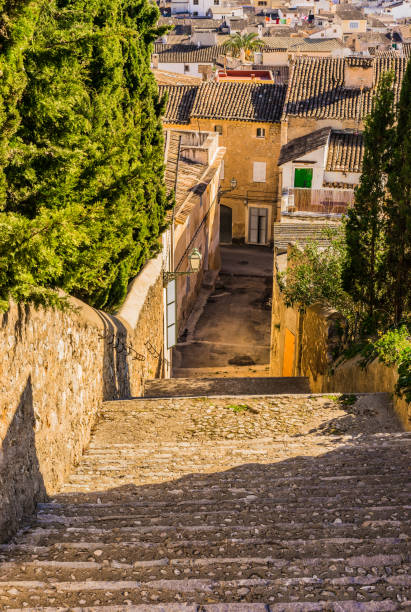View of the roofs of the old town of Arta, Majorca Spain, Balearic islands