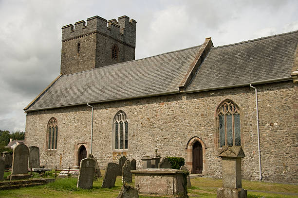 вельш церковь - wales stone cross religion стоковые фото и изображения