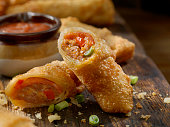 Pizza Egg Rolls with Sausage, Pepperoni and Peppers