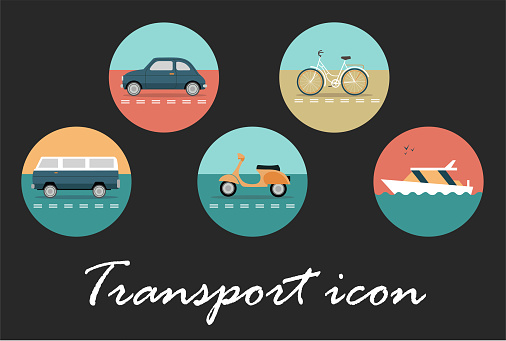 Transport retro icon. Vector illustration