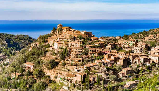 Majorca Spain, old mediterranean village of Deia, Balearic islands