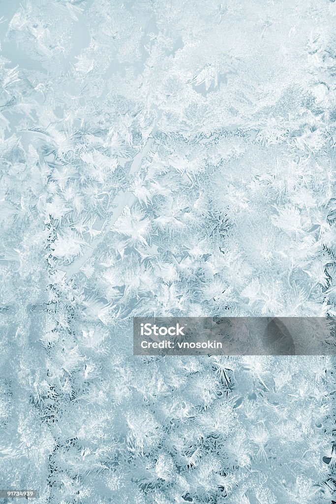 Frost su finestra - Foto stock royalty-free di Brina - Acqua ghiacciata