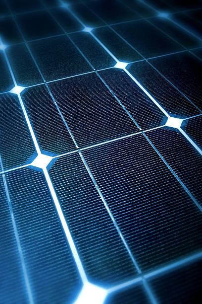 Modern solar panel stock photo