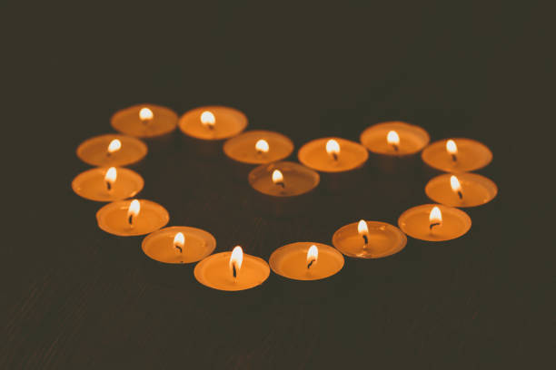 istock Heart of candles 917359778