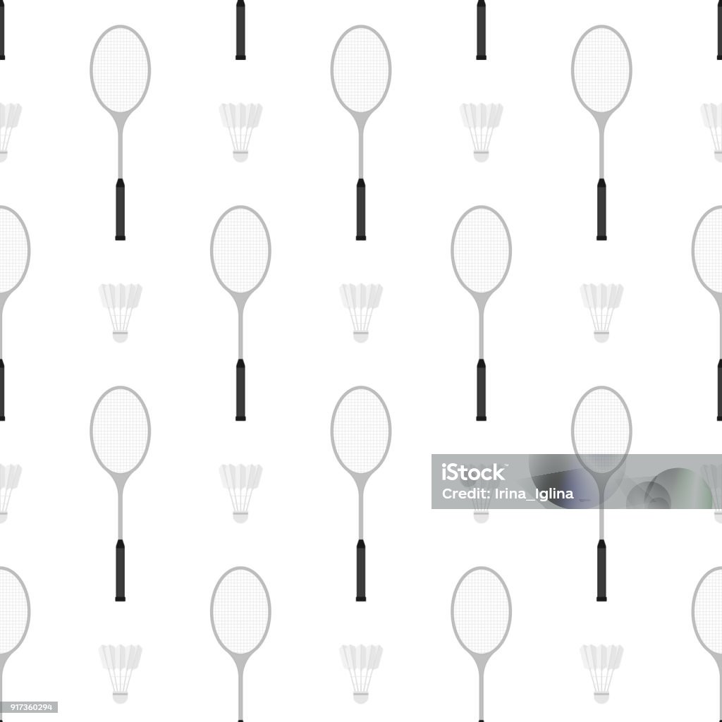 Badminton Racket Pattern Design Badminton Racket And Shuttlecock Seamless Pattern Stock Illustration ...