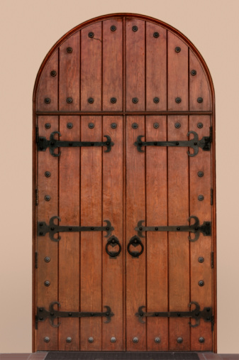 Wooden medieval door