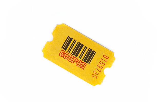 istock yellow coupon with serial number 91736758