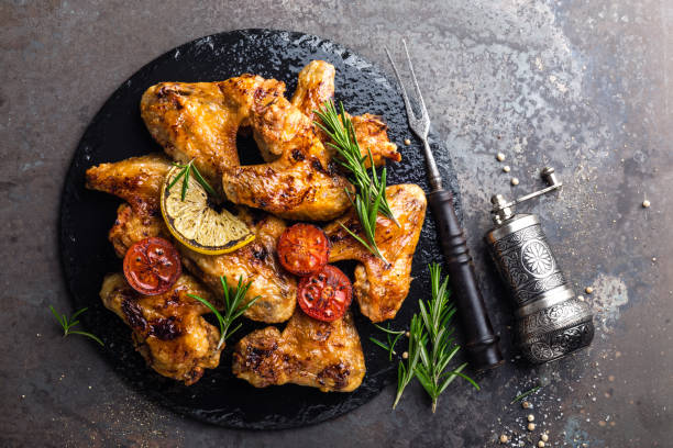 istock BBQ chicken wings, spicy grilled meat 917371132