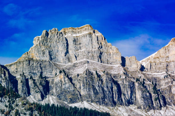 istock Low Angle View Of Rocky Mountains Against Blue Sky 917379142