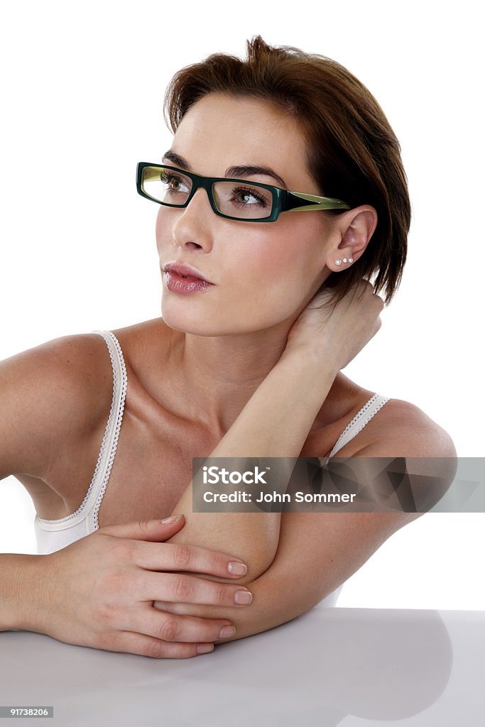 Hermosa mujer anteojos - Foto de stock de 20 a 29 años libre de derechos
