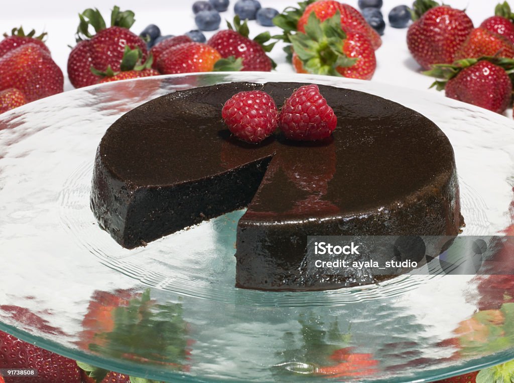 Chocolate cake on the tray  Bakery Stock Photo