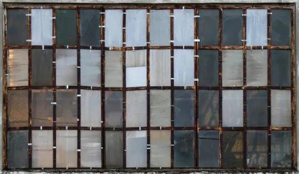 Photo of Industrial windows as textures