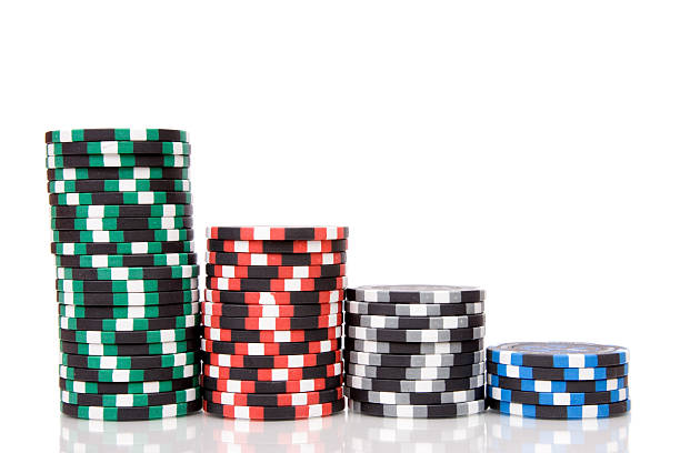 Casino chips stock photo