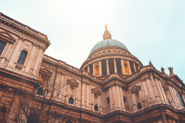 istock sant pauls church with dome and warm sunlight 917390318