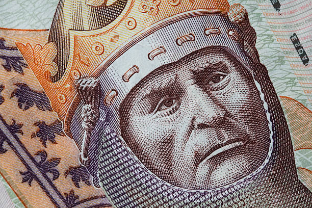 robert the bruce auf einem schottischen 20 pound note. - robert bruce stock-fotos und bilder