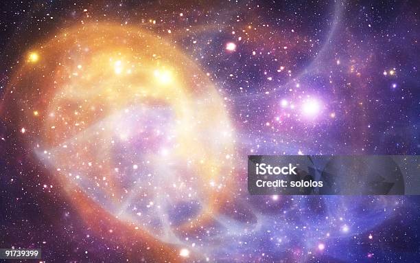 Золотой Пространство Galaxy — стоковые фотографии и другие картинки Галактика - Галактика, Жёлтый, Звёздное поле