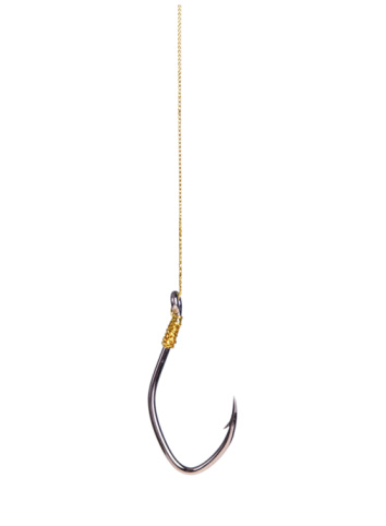 Fishing hook isolated on white background with clipping path