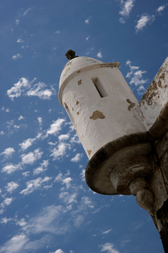 Guardhouse of the colonial fortress in Honey Island on the south coast of Brazil