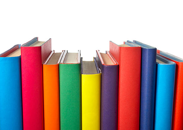 istock A rainbow of books with blank covers 91739641