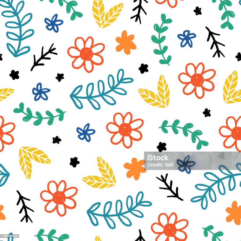 Vector Kids Pattern Stock Illustration - Download Image Now - Abstract ...