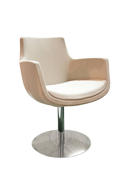 istock Modern beige armchair isolated on white background 91740116