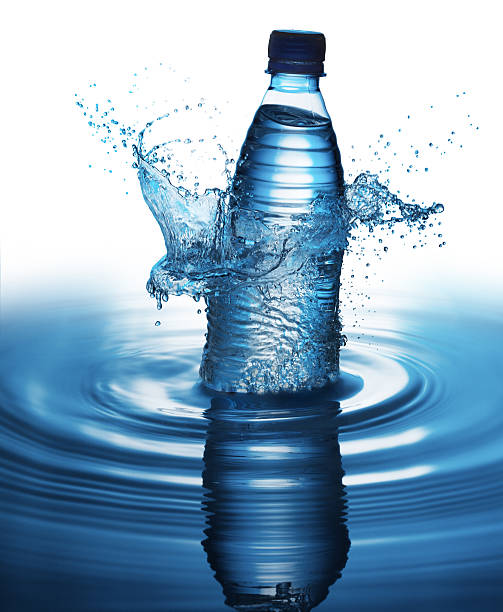 istock Splashing bottle of water 91740147