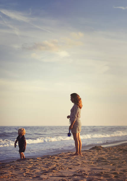 istock Mother and Son at the Beach 917404186