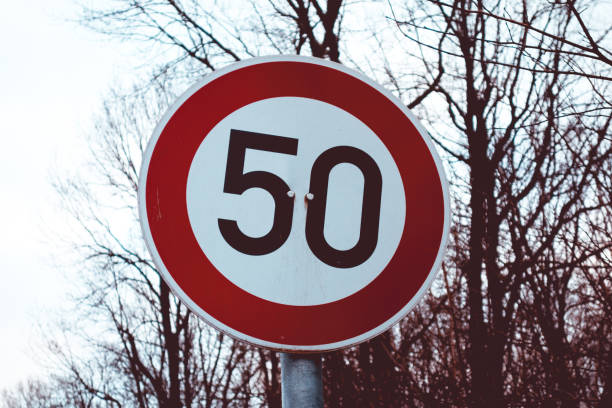 istock 50 traffic limit sign in forest 917404304