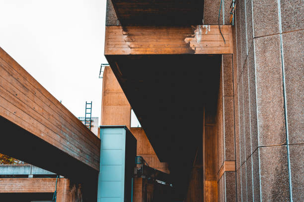 istock orange building construction with copy space in the middle 917408118